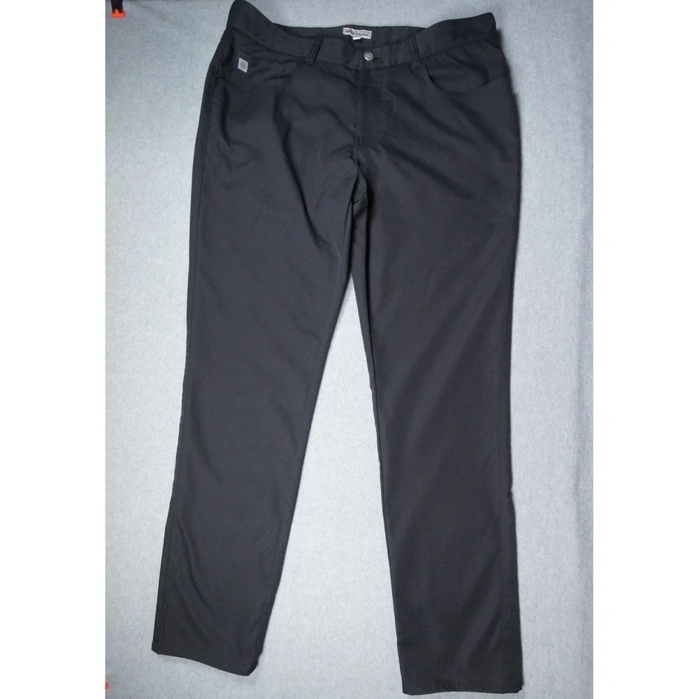 Peter Millar Pants Mens 34x32 Blue Chino Flat Front Golf Casual Adult